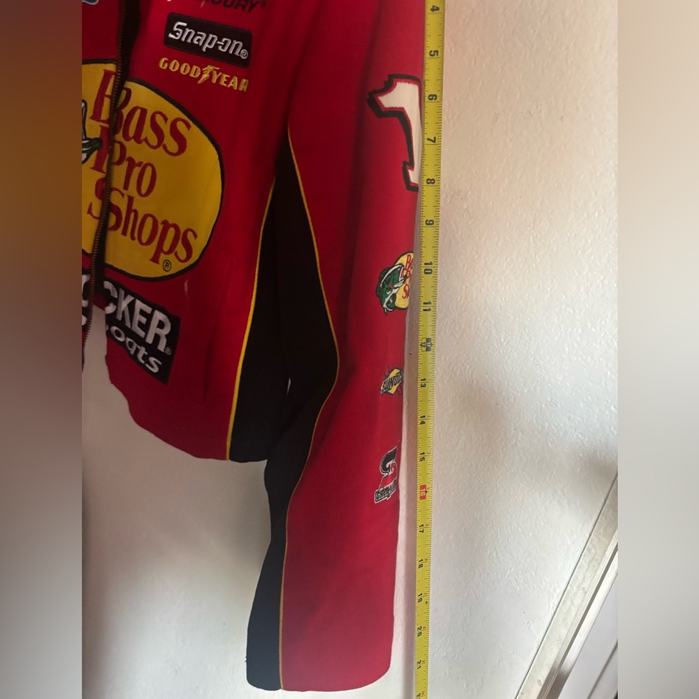 JH Design Bass Pro Shops Racing Jacket Red Embroidered Women’s M - Picture 13 of 13